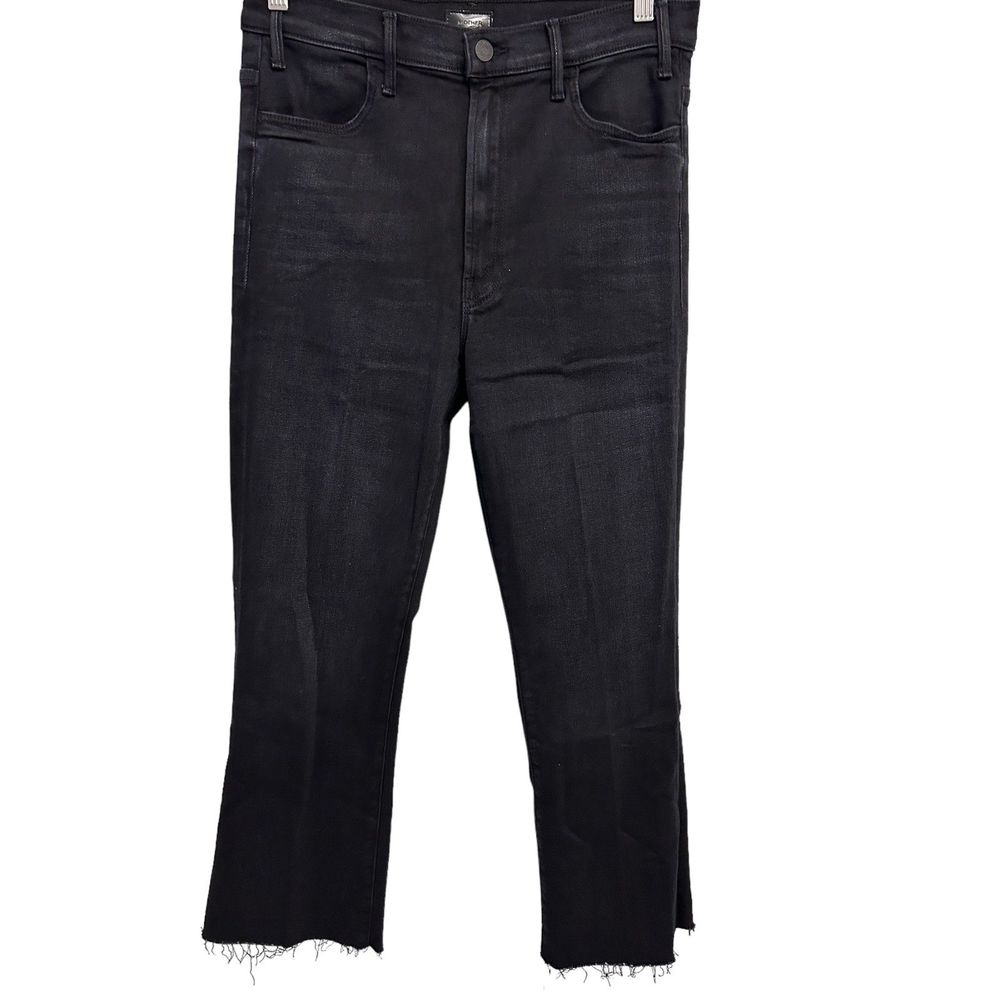 MOTHER The Hustler Ankle Fray BLACK  Jeans  size 31 Encounters Night Wash NWT